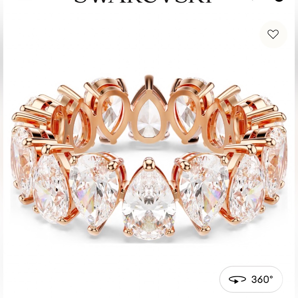 Swarovski Matrix Vittore ring
Pear cut, White, Rose gold-tone finish